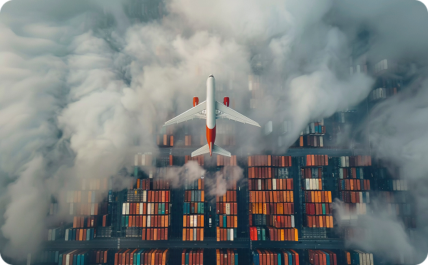 Контейнеры и самолет